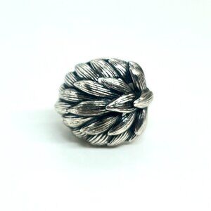 VINTAGE STERLING NAPIER Ring Leaf Cluster Sculptural Statement Adjustable